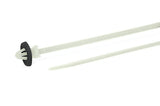 HellermannTyton 126-00065 | 1-Piece Cable Tie/Arrowhead Mount with Seal, 6.5" Long, 50lb Tensile, PA66HS, Natural, 500/bag