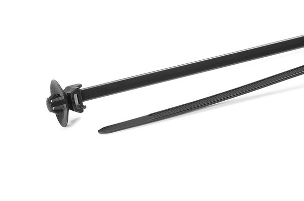 HellermannTyton 126-00075 | 1-Pc Cable Tie/Arrowhead Mount, 6"L, 50Lb Tensile Strength, 5.4Mm Round Hole, Pa66Hs, Black, 500/Pkg
