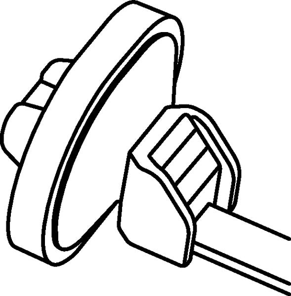 HellermannTyton 126-00076 | Push Mount Tie, 6.0" Long, 50lb Tensile, PA66HS, Natural, 500/pkg