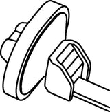 HellermannTyton 126-00076 | Push Mount Tie, 6.0" Long, 50lb Tensile, PA66HS, Natural, 500/pkg