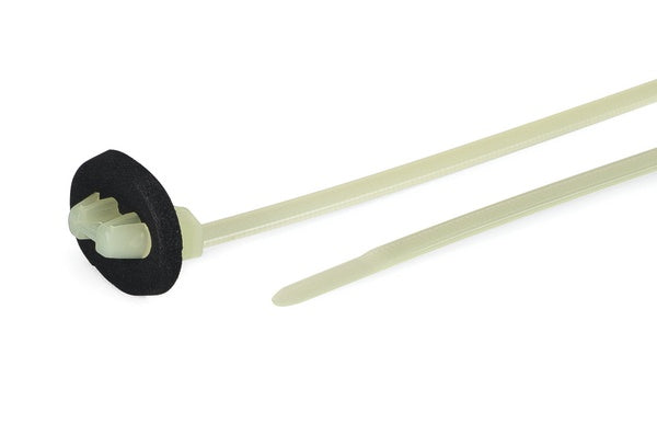 HellermannTyton 126-00076 | Push Mount Tie, 6.0" Long, 50lb Tensile, PA66HS, Natural, 500/pkg
