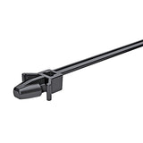 HellermannTyton 126-00082 | 1-Piece Cable Tie/Arrowhead Mount with Wings, 6"L, 50lb, 0.24 - 0.26" Mtg Hole, PA66HIRHS, Natural, 500/bag