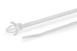 HellermannTyton 126-00082 | 1-Piece Cable Tie/Arrowhead Mount with Wings, 6"L, 50lb, 0.24 - 0.26" Mtg Hole, PA66HIRHS, Natural, 500/bag