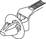HellermannTyton 126-00114 | 1-Piece Cable Tie/Arrowhead Mount, 8.5"L, 50lb, Panel Thickness .07"-.12", PA66HIRHS, Natural, 500/pkg