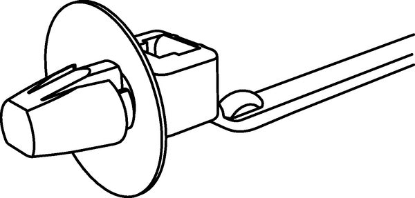 HellermannTyton 126-02300 | 1-Piece Cable Tie/Arrowhead Mount, Panel Thickness .24" - .26", 7.0" Long, 50lb Tensile, PA66HIRHS, Natural, 1000/pkg