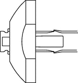 HellermannTyton 132-00011 | Button Head Cable Tie, 15.0" Long, 4.3" Max Bundle Dia, 105lb, PA66HIRHSUV/PA66HS, Black, 50/pkg