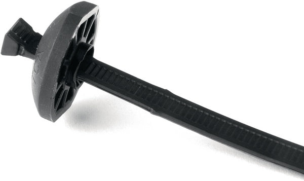 HellermannTyton 132-00034 | Button Head Cable Tie with Retainers and Pilot Bushings, 15.0" Long, PA66HIRHSUV, Black, 2000/pkg