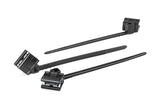 HellermannTyton 133-00059 | 1-Piece Cable Tie & Edge Clip, 3.5" Long, Ec5, Panel Thickness .04 - 0.12", 50 Lb, Pa66Hs, Black, 500/Bg