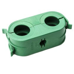 HellermannTyton 133-00994 | Hc Clamp Bundle Separator, Two Hole, Pa66Gfhirhs, Green, 500/Pkg