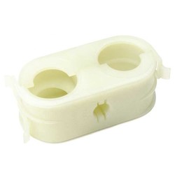 HellermannTyton 133-00996 | HC Clamp Bundle Separator, Two Hole, PA66GFHIRHS, Natural, 500/pkg