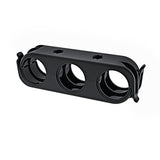 HellermannTyton 133-00998 | Hc Clamp Bundle Separator, Three Hole, Pa66Gfhirhs, Black, 500/Pkg