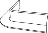 HellermannTyton 133-01479 | Mini-Channel, 1.52" Long, 90-Degree Angle, Small, PPT20, Black, 3500/pkg