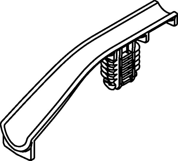 HellermannTyton 133-02353 | Bundling Clip, Angled, 65mm Long, .60-6.75mm Panel Thickness, PA66HIRHSUV, Black, 4000/ctn
