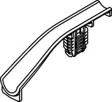 HellermannTyton 133-02353 | Bundling Clip, Angled, 65mm Long, .60-6.75mm Panel Thickness, PA66HIRHSUV, Black, 4000/ctn