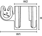 HellermannTyton 133-03179 | Tube and Pipe Clip with 5mm/6mm Stud Mount, 4.7-5.1mm Diameter, PA66HIRHSUV, Black, 5000/carton