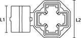 HellermannTyton 133-03179 | Tube and Pipe Clip with 5mm/6mm Stud Mount, 4.7-5.1mm Diameter, PA66HIRHSUV, Black, 5000/carton