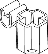 HellermannTyton 133-03179 | Tube and Pipe Clip with 5mm/6mm Stud Mount, 4.7-5.1mm Diameter, PA66HIRHSUV, Black, 5000/carton