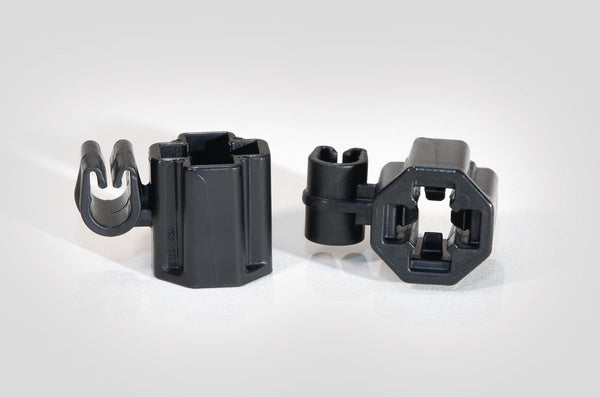 HellermannTyton 133-03179 | Tube and Pipe Clip with 5mm/6mm Stud Mount, 4.7-5.1mm Diameter, PA66HIRHSUV, Black, 5000/carton