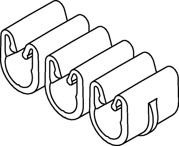 HellermannTyton 133-03188 | Tube and Pipe Clip, 3x4.7-5.1mm Diameter, PA66HIRHSUV, Black, 4000/ctn