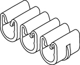 HellermannTyton 133-03188 | Tube and Pipe Clip, 3x4.7-5.1mm Diameter, PA66HIRHSUV, Black, 4000/ctn