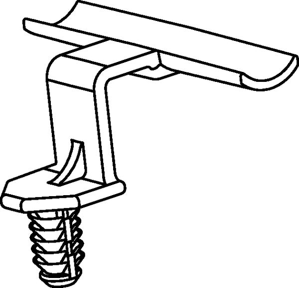 HellermannTyton 133-03836 | Standoff Bundling Clip, 1.4" Long, Panel Thickness .02-.19mm, PA66HIRHSUV, Black, 1500/ctn