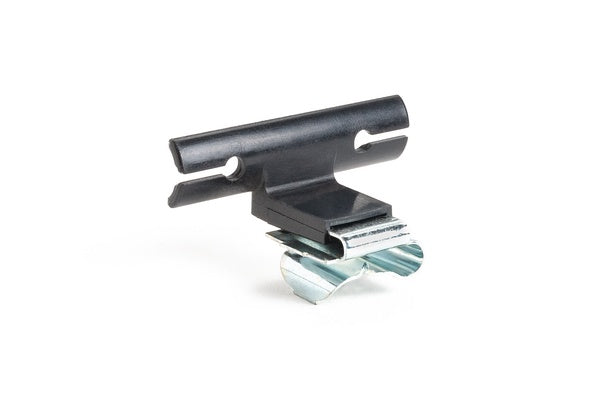 HellermannTyton 133-04243 | Edge Clip and Tape Clip, Panel Thickness .06" - .11 ", 1.43" Long, PA66HIRHSUV, Black, 4000/ctn