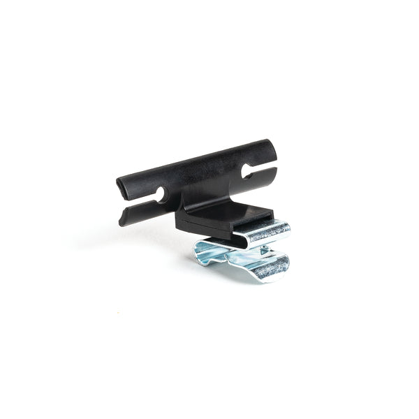 HellermannTyton 133-04257 | Edge Clip and Tape Clip, Panel Thickness .06" - .08 ", 1.43" Long, PA66HIRHSUV, Black, 4000/ctn