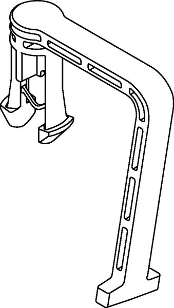 HellermannTyton 133-04335 | Bundling Clip with arrowhead, 90 DEG offset, 12.35mm hole dia., 13.5-15.0mm thickness, PPS, Silver, 2500/ctn