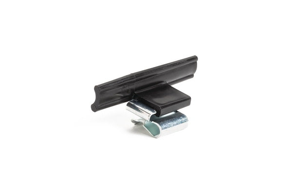 HellermannTyton 133-04383 | Edge Clip and Tape Clip, Panel Thickness .06" - .11 ", 1.78" Long, PP, Black, 3000/ctn