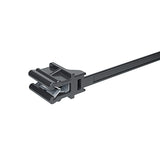 HellermannTyton 148-00200 | 1-Piece Cable Tie & Edge Clip, 8" Long, Ec12, Panel Thickness .04"-.12", 50 Lbs, Pa66Hs, Black, 500/Bg
