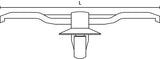 HellermannTyton 150-08110 | Bundling Clip with Arrowhead, 2.1" Long, 0.02 - 0.05" Panel Thickness, PA66HS, Black, 500/pkg
