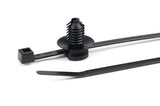 HellermannTyton 150-31090 | 2-Piece Cable Tie/Fir Tree Mount, 6.0"L, 0.26 - .28" Mounting Hole, 0.4"H, Pa66Hs, Black, 500/Pkg