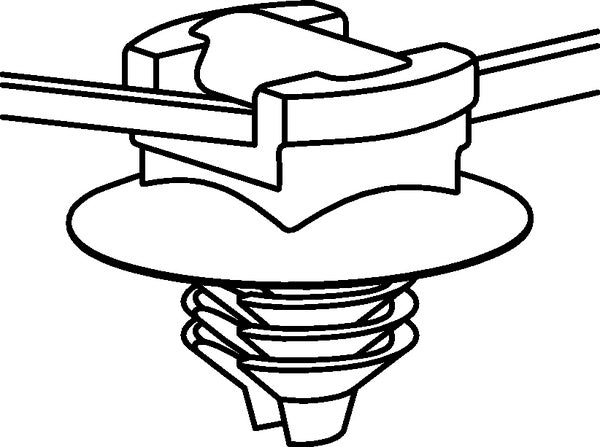 HellermannTyton 150-52693 | 2-Piece Cable Tie/Fir Tree Mount, 6.0" Long, 0.26 - 0.28" Mounting Hole, Pa66Hs, Black, 500/Pkg
