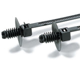 HellermannTyton 150-55610 | 1-Piece Cable Tie/Fir Tree Mount With Disc, 4.3"L, 0.19 - 0.20" Mounting Hole, Pa66, Black, 500/Pkg