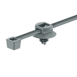 HellermannTyton 150-55948 | 2-Piece Cable Tie/Fir Tree Mount, 6.0"L, 0.17" - 0.20" Mounting Hole Diameter, Pa46, Gray, 500/Pkg