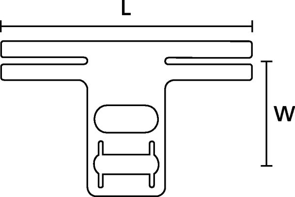 HellermannTyton 151-00017 | Bundling Clip, 2.2" Long, .02-.24mm Panel Thick, 7.0-12.0mm Hole Dia, PA66HIRHS, Black, 1000/pkg