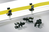 HellermannTyton 151-00019 | Convoluted Tubing Clip, 13mm Max Bun Dia, Hole Dia 6.5-7mm, PA66HIRHS, Black, 3000/pkg