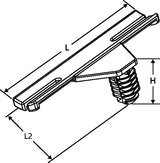 HellermannTyton 151-00074 | Standoff Bundling Clip, 2.2" Long, Panel Thickness .02"-.03", PA66HIRHS, Black, 500/box