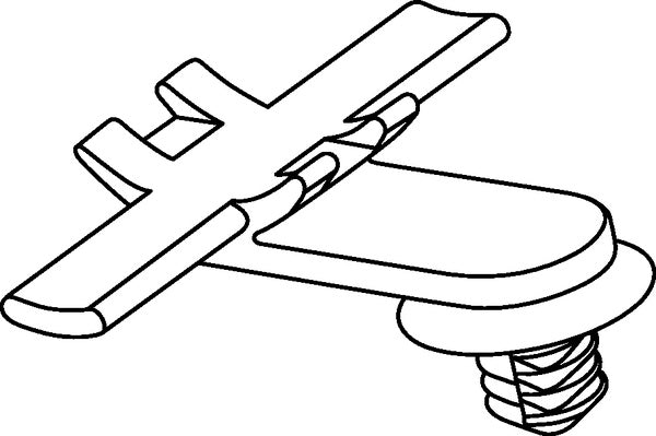HellermannTyton 151-00080 | Standoff Bundling Clip, 1.7" Long, .25"-.28" Panel Thickness, PA66HS, Black, 500/pkg