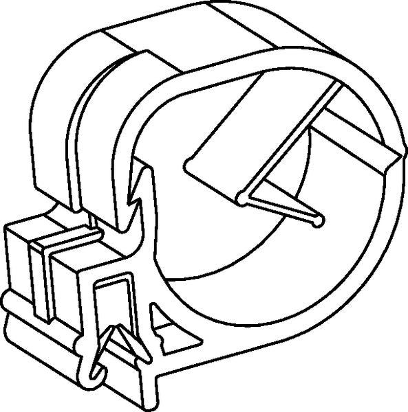 HellermannTyton 151-00161 | Edge Clip, EC27, Panel Thickness 0.04 - 0.12", PA66HIRHS, Black, 500/pkg