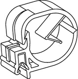 HellermannTyton 151-00161 | Edge Clip, EC27, Panel Thickness 0.04 - 0.12", PA66HIRHS, Black, 500/pkg