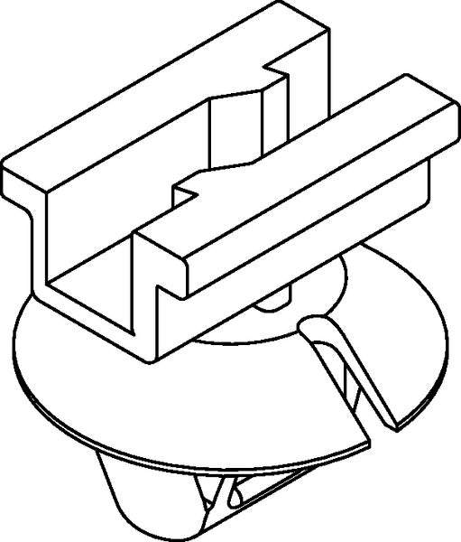 HellermannTyton 151-00194 | Conn. Clip With Oval Arrowhead, 0.8-2.0Mm Panel Thick, 7.0X12.0Mm Hole Dia, Pa66Hirhs, Black, 500/Pkg
