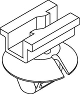 HellermannTyton 151-00194 | Conn. Clip With Oval Arrowhead, 0.8-2.0Mm Panel Thick, 7.0X12.0Mm Hole Dia, Pa66Hirhs, Black, 500/Pkg