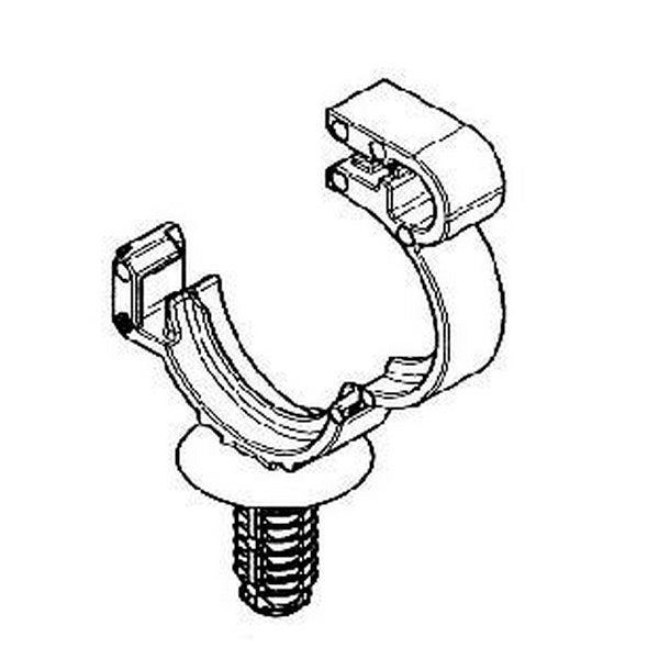 HellermannTyton 151-00621 | Convoluted Tubing Clip, 0.06" Max Bundle Diameter, .02"-.50" Panel Thick, PA66HIRHS, Black, 1500/box