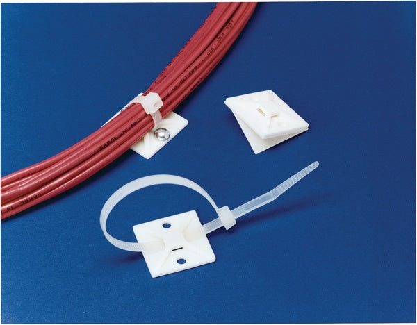 HellermannTyton 151-00646 | High Bond Acrylic Adh Cable Tie Mount, 1.12" X 1.12", Use T18-T50 Cable Tie, Pa66Uv, Black, 500/Pkg