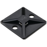 HellermannTyton 151-00646 | High Bond Acrylic Adh Cable Tie Mount, 1.12" X 1.12", Use T18-T50 Cable Tie, Pa66Uv, Black, 500/Pkg