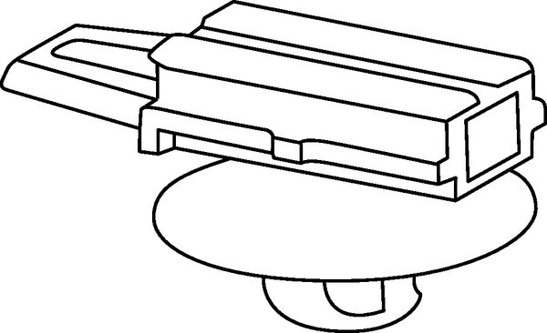 HellermannTyton 151-00775 | Connector Clip w/Arrowhead, 1.7 - 2.3 mm Panel Thickness, 6.3 - 6.7 mm Hole Dia, PA66HIRHS, Black, 5000/box