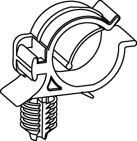 HellermannTyton 151-00783 | Side Convoluted Tubing Clip, Max Bundle Diameter .6", Pa66Hirhs, Black, 5000/Pkg