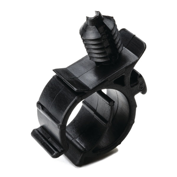 HellermannTyton 151-00783 | Side Convoluted Tubing Clip, Max Bundle Diameter .6", Pa66Hirhs, Black, 5000/Pkg