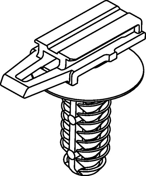 HellermannTyton 151-00786 | Connector Clip w/Fir Tree, 0.7 - 11.0 mm Panel Thickness, 6.0 - 6.7 mm Hole Dia, PA66HIRHS, Black, 5000/box